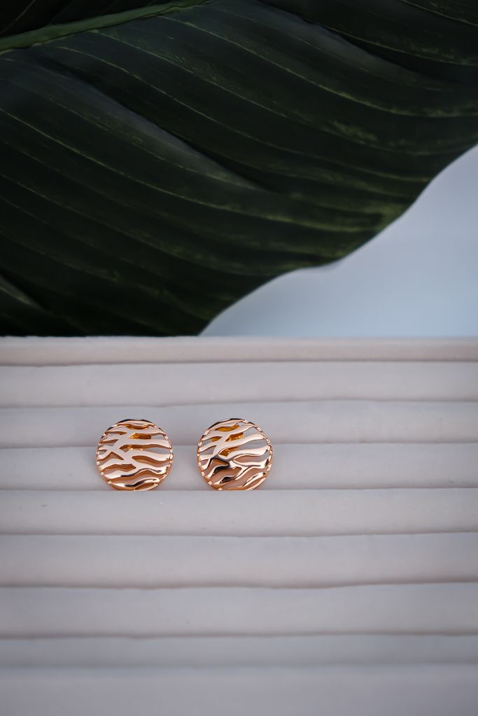 Brincos Ondulados: Toque Dourado